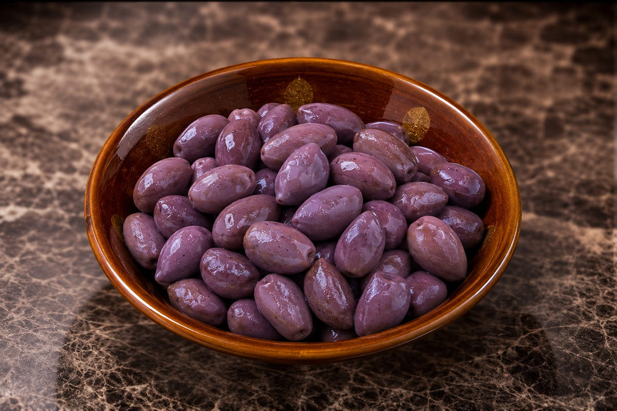 Black Picual Olives in olive oil